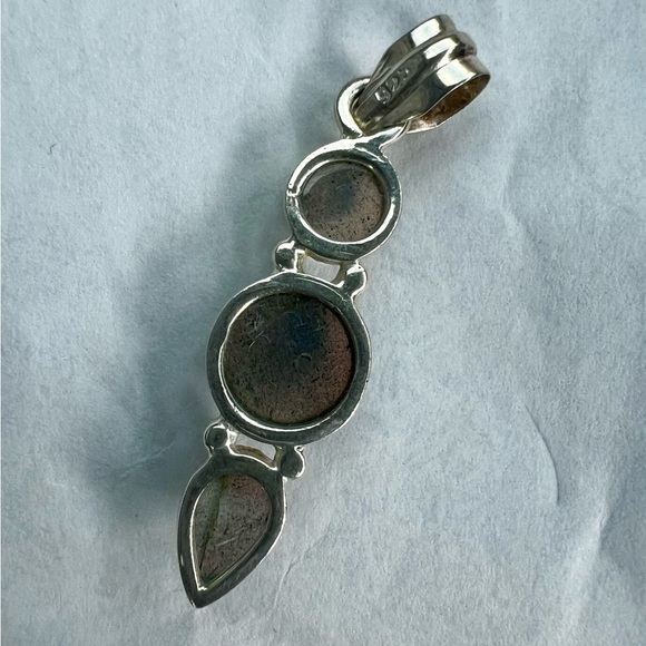 Labradorite Trio Blue Flash Pendant - Picture 4 of 4